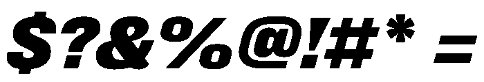 FC Cru 301 SemiCondensed Black Italic Font OTHER CHARS