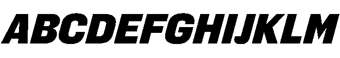 FC Cru 301 SemiCondensed Black Italic Font UPPERCASE