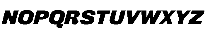 FC Cru 401 Black Italic Font UPPERCASE