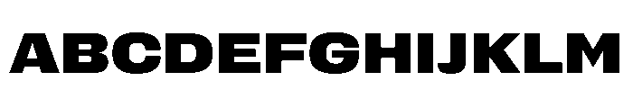 FC Cru 500 SemiExpanded Black Font UPPERCASE