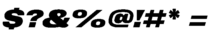 FC Cru 501 SemiExpanded Black Italic Font OTHER CHARS