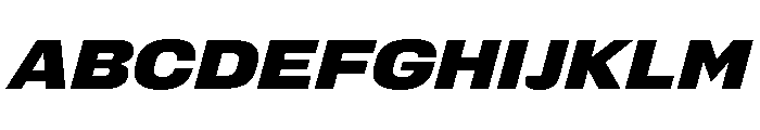 FC Cru 501 SemiExpanded Black Italic Font UPPERCASE