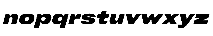 FC Cru 501 SemiExpanded Black Italic Font LOWERCASE