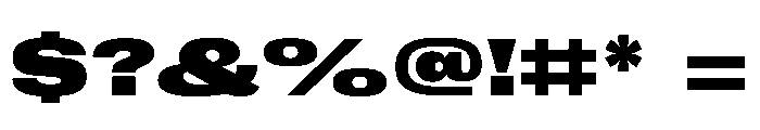 FC Cru 600 Expanded Black Font OTHER CHARS