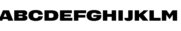 FC Cru 600 Expanded Black Font UPPERCASE