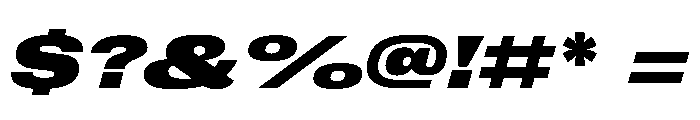 FC Cru 601 Expanded Black Italic Font OTHER CHARS