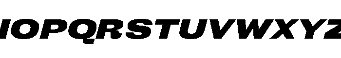 FC Cru 601 Expanded Black Italic Font UPPERCASE