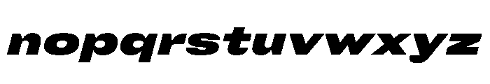 FC Cru 601 Expanded Black Italic Font LOWERCASE