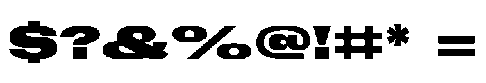 FC Cru 700 X Expanded Black Font OTHER CHARS
