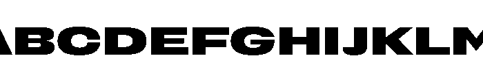 FC Cru 700 X Expanded Black Font UPPERCASE