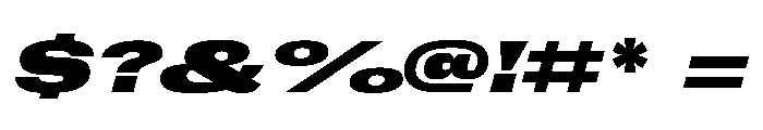 FC Cru 701 X Expanded Black Italic Font OTHER CHARS