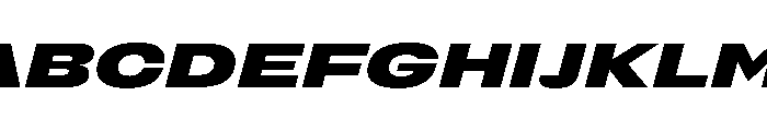 FC Cru 701 X Expanded Black Italic Font UPPERCASE