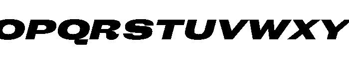 FC Cru 701 X Expanded Black Italic Font UPPERCASE