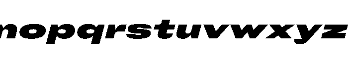 FC Cru 701 X Expanded Black Italic Font LOWERCASE