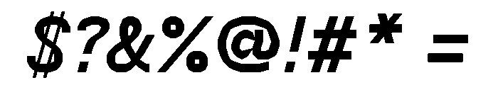 FC MAD Sans Fill Black Italic Font OTHER CHARS