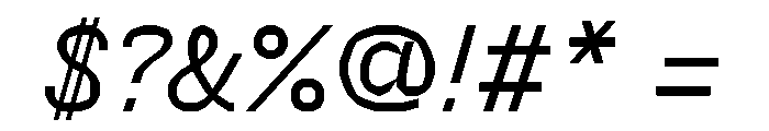 FC MAD Sans Fill Bold Italic Font OTHER CHARS