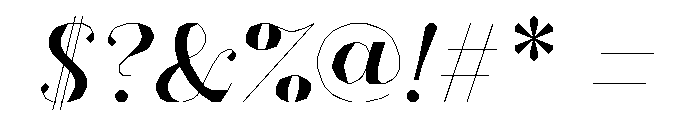 FC MAD Serif Fill Black Italic Font OTHER CHARS