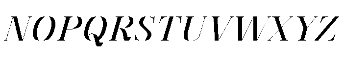 FC MAD Serif Fill Black Italic Font UPPERCASE