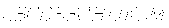 FC MAD Serif Fill Light Italic Font UPPERCASE