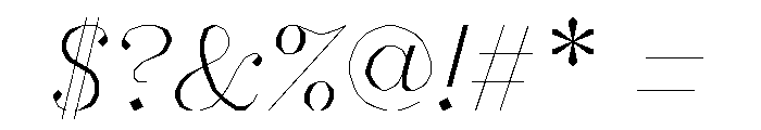 FC MAD Serif Fill Regular Italic Font OTHER CHARS