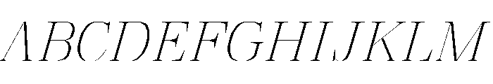 FC MAD Serif Fill Regular Italic Font UPPERCASE