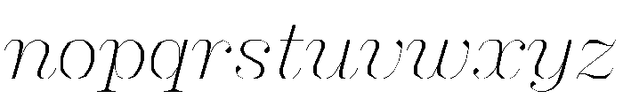 FC MAD Serif Fill Regular Italic Font LOWERCASE