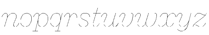 FC MAD Serif Light Italic Font LOWERCASE