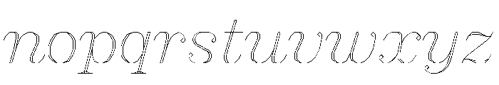 FC MAD Serif Regular Italic Font LOWERCASE