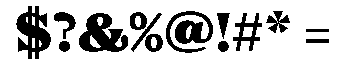 FC Nib Black Font OTHER CHARS