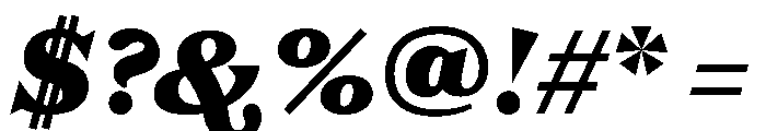 FC Nib Black Italic Font OTHER CHARS