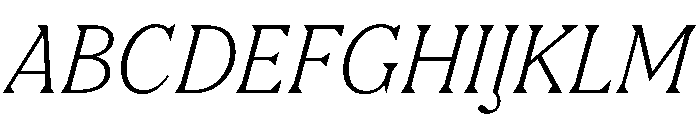 FC Nib Light Italic Font UPPERCASE