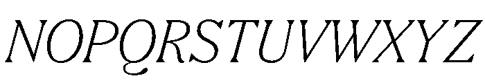 FC Nib Light Italic Font UPPERCASE