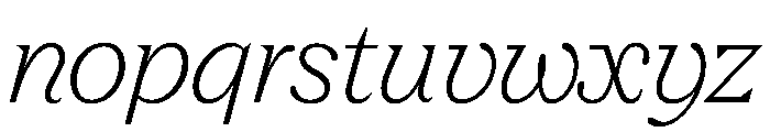 FC Nib Light Italic Font LOWERCASE