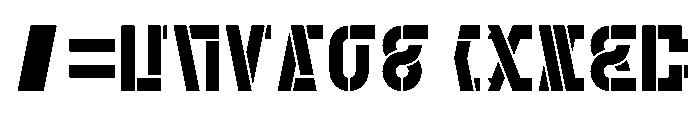 FC PDU Pattern Stencil Font UPPERCASE