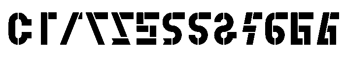 FC PDU Pattern Stencil Font UPPERCASE