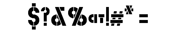 FC PDU Stencil Font OTHER CHARS