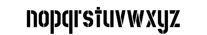 FC PDU Stencil Font LOWERCASE