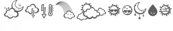 weather dingbat font Font UPPERCASE