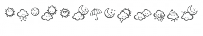 weather dingbat font Font LOWERCASE