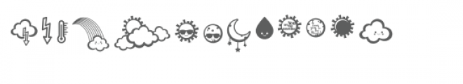 weather dingbat font Font LOWERCASE