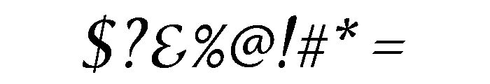 Wedge Regular Italic Font OTHER CHARS