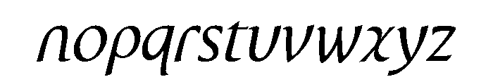 Wedge Regular Italic Font LOWERCASE