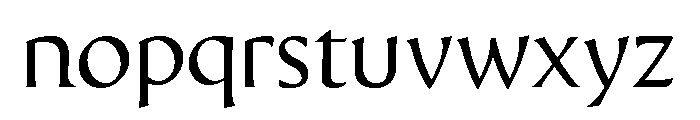 Wedge Regular Font LOWERCASE