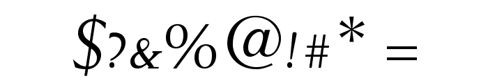WeissStd-Italic Font OTHER CHARS