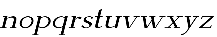 Wentworth-ExpandedItalic Font LOWERCASE