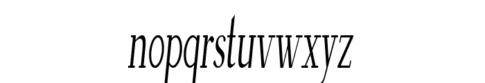 Wentworth-ExtracondensedItalic Font LOWERCASE