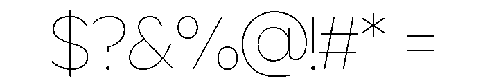 Whickering Thin Font OTHER CHARS