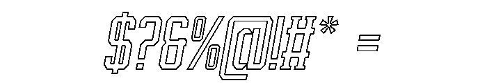 While Alive Outline Italic Italic Font OTHER CHARS