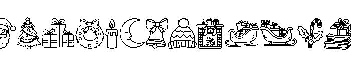 Whimsical Christmal Font UPPERCASE