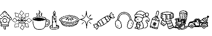 Whimsical Christmal Font LOWERCASE